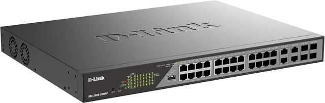 Main image of D-Link 24-Port Gigabit Poe++ Smart Managed Switch (518W PoE budget) with 4 Combo SFP Ports - (DSS-200G-28MPP)