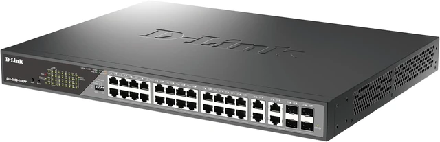 Alt view image 5 of 7 - D-Link 24-Port Gigabit Poe++ Smart Managed Switch (518W PoE budget) with 4 Combo SFP Ports - (DSS-200G-28MPP)