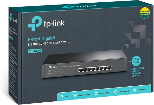 Alt view image 4 of 7 - TP-Link 8-Port Gigabit Ethernet Unmanaged Switch