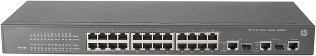Alt view image 2 of 2 - HP 3100-24 v2 SI Ethernet Switch - 24 Ports - Manageable - 26 x RJ-45-2 x Expansion Slots - 10/100/1000Base-T, 10/100Base-TX