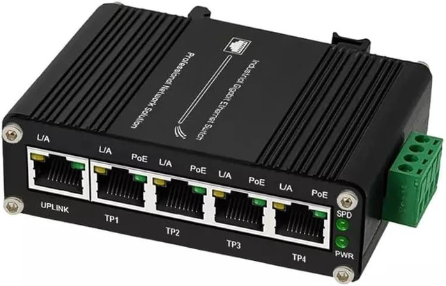 Main image of Industrial 5-Port Full Gigabit POE Switch Supports DC12V ~ DC48V Input with Voltage Booster, Total IEEE802.3at POE Power Budget 120W