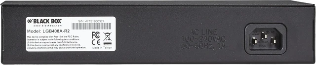 Alt view image 3 of 3 - Black Box Switch - (8) 10/100/1000-Mbps Copper RJ45, Rackmount