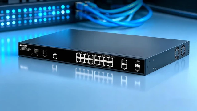 Alt view image 7 of 7 - Intellinet 18-Port Managed PoE++ Switch, 518W Budget, 2 SFP Ports