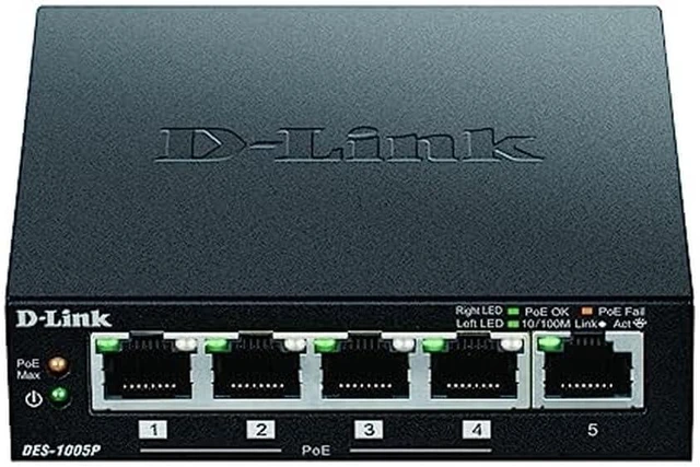 Main image of D-Link - Desktop Switch D-Link DES-1005P 4 x RJ45 1 x PoE