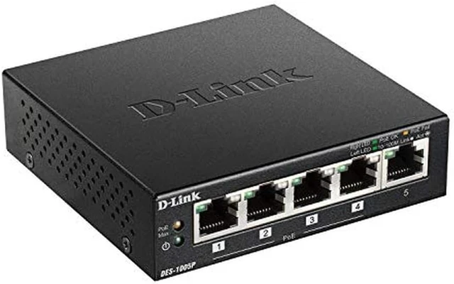 Alt view image 2 of 2 - D-Link - Desktop Switch D-Link DES-1005P 4 x RJ45 1 x PoE