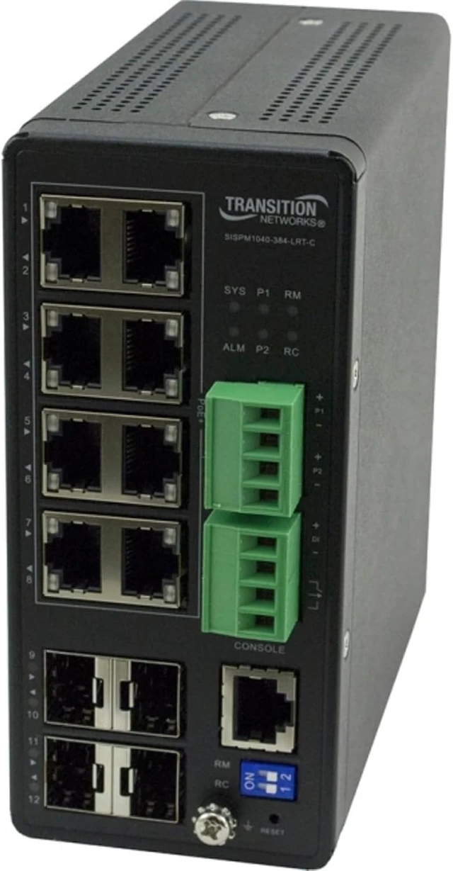 Main image of Transition Networks Managed Hardened PoE+ Switch