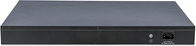 Alt view image 4 of 5 - Intellinet 24-Port Gigabit PoE+ Switch, 10 GbE SFP+ Uplink, Black