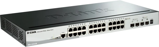 Main image of D-Link DGS-1510-28X SmartPro 28-Port 10/100/1000Base-T Rack-mountable Gigabit Switch