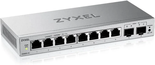Main image of Zyxel 8-Port Ethernet Switch | Web Management | GS1200-10V3