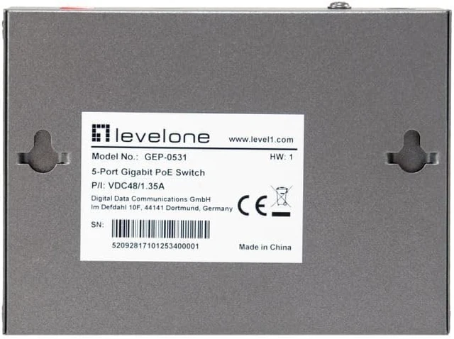 Main image of LevelOne Unmanaged PoE+ Switch 3 x GE PoE / 1 x Hi-PoE 60W Plastic
