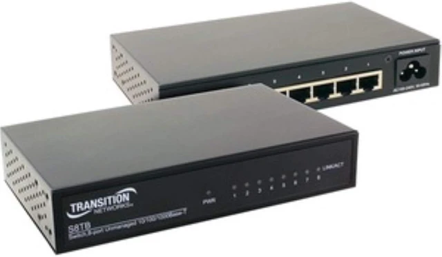 Main image of Transition Networks S8TB-NA 8 Port Unmanaged Gigabit Ethernet Switch