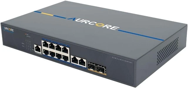 Main image of AES2001P 8-Port Gigabit PoE+ Managed Switch with SFP, for IP Cameras, VLAN QoS ACL, 3-Year Warranty