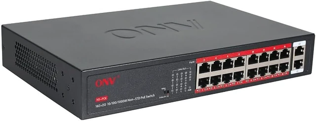 Alt view image 2 of 5 - Unmanaged 10-Port 10/100M Non-Standard PoE Switch,10*10/100M RJ45 Ports, DC24V PoE Output Smart PoE Switch