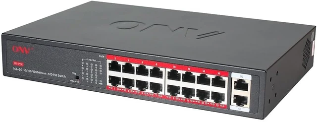 Alt view image 3 of 5 - Unmanaged 10-Port 10/100M Non-Standard PoE Switch,10*10/100M RJ45 Ports, DC24V PoE Output Smart PoE Switch