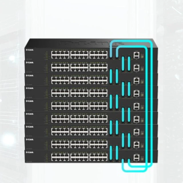 Alt view image 3 of 5 - D-Link DGS-1530-20 16-Port Gigabit Stackable Smart Managed Switch 4 Ports 10G SFP+ for uplink, 6kV Surge Protection on ethernet Ports, QoS, Enterprise Security, RPS Support