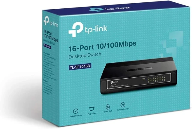 Alt view image 4 of 6 - TP-Link 2KA4926 TL-SF1016D 16-Port 10/100Mbps Desktop Switch, 3.2Gbps Capacity