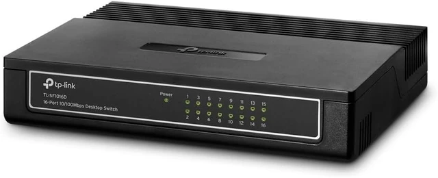Alt view image 2 of 6 - TP-Link 2KA4926 TL-SF1016D 16-Port 10/100Mbps Desktop Switch, 3.2Gbps Capacity