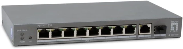 Main image of LevelOne Switch PoE+ 8X GE PoE/1x GE/1x SFP 120W Unmanaged