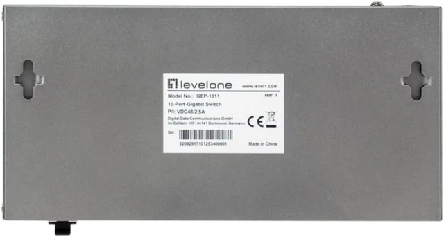 Alt view image 2 of 3 - LevelOne Switch PoE+ 8X GE PoE/1x GE/1x SFP 120W Unmanaged