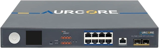 Alt view image 2 of 3 - AES2010P 8-Port Gigabit PoE+ Switch with LCD Display, VLAN QoS ACL, 3-Year Warranty