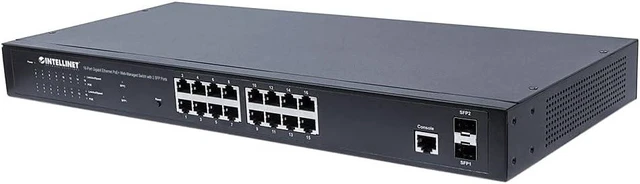 Main image of Intellinet 561341 IPS-16GM02-220W 16-Port Gigabit Ethernet PoE+ Web-Managed Switch with 2 SFP Ports