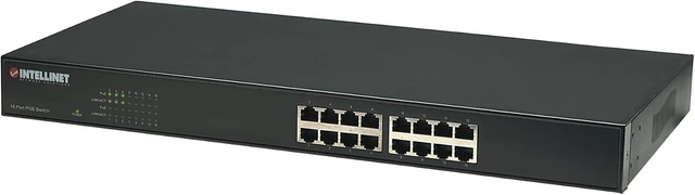 Main image of Intellinet 16-Port 10/100 Fast Ethernet Rackmount PoE Switch (524155)