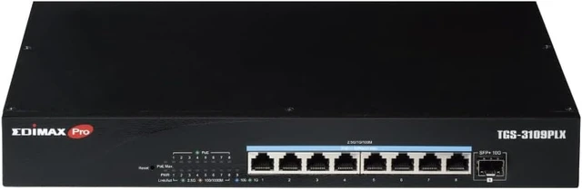 Main image of Edimax TGS-3109PLX - 8-Port 2.5GbE PoE++ Web Smart Switch with 1 Port 10GbE SFP+