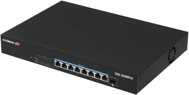 Alt view image 2 of 4 - Edimax TGS-3109PLX - 8-Port 2.5GbE PoE++ Web Smart Switch with 1 Port 10GbE SFP+