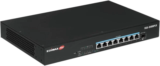 Alt view image 3 of 4 - Edimax TGS-3109PLX - 8-Port 2.5GbE PoE++ Web Smart Switch with 1 Port 10GbE SFP+