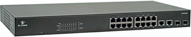 Main image of EX19162A Unmanaged 16-Port Gigabit PoE Ethernet Switch with 2-Port SFP and 2-Port RJ45