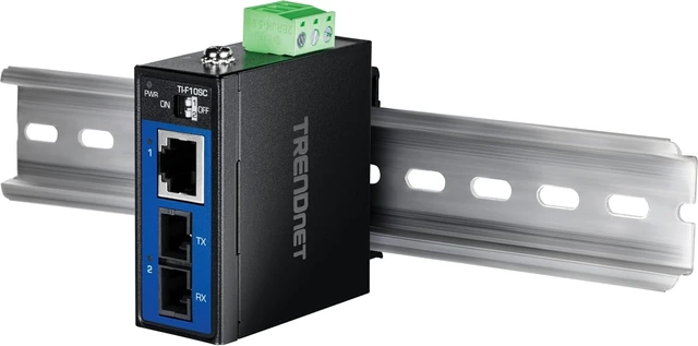 Alt view image 7 of 7 - TRENDnet Industrial 100Base-FX Multi-Mode SC Fiber Converter,TI-F10SC