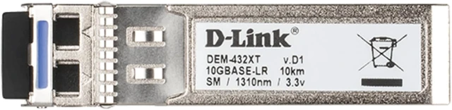 Alt view image 2 of 5 - D-Link 10 Gigabit Ethernet Optical Transceiver Single-Mode 10GBASE-LR SFP+ Module (DEM-432XT)