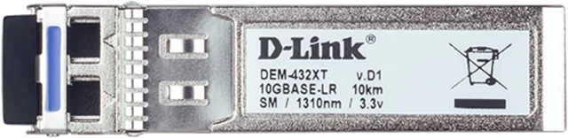 Alt view image 4 of 5 - D-Link 10 Gigabit Ethernet Optical Transceiver Single-Mode 10GBASE-LR SFP+ Module (DEM-432XT)