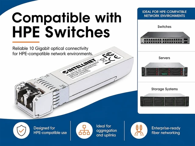 Alt view image 2 of 4 - Intellinet 10G SFP+ Transceiver, LC Duplex, 850 Nm, HPE Compatible, 4 pcs