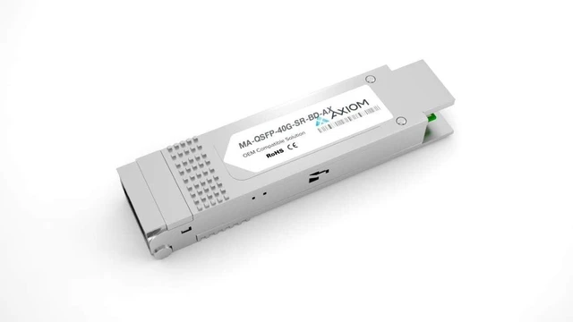 Main image of Axiom QSFP-40G-SR-BD-AX QSFP+ transceiver Module (Equivalent to: Cisco QSFP-40G-SR-BD) - 40 Gigabit LAN - 40GBASE-SR, 40GBASE-BiDi - LC Multi-Mode - up to 492 ft - 832-918 nm Cisco ASR 9001