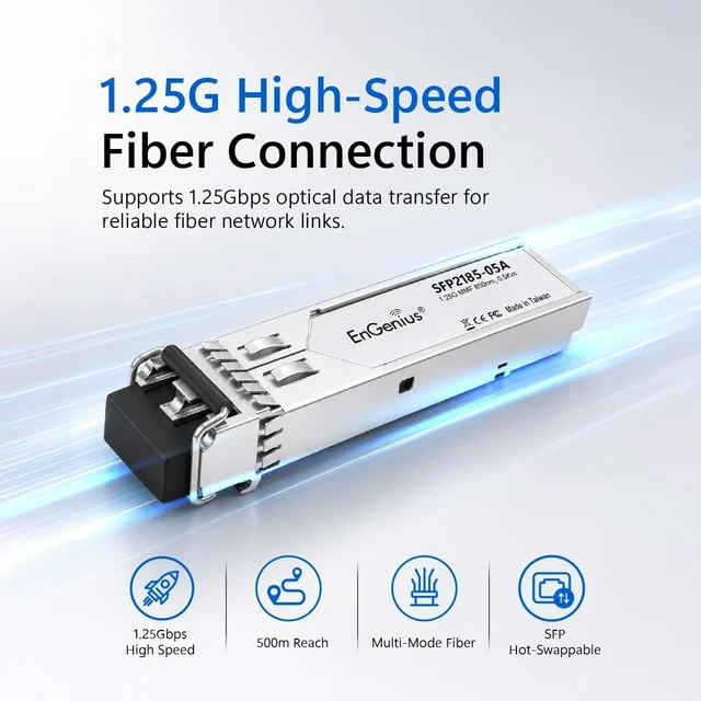 Alt view image 2 of 4 - EnGenius SFP Switch 1.25G Multi-Mode Fiber, SFP, 850nm Transceiver Module