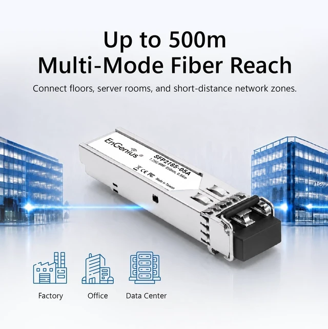 Alt view image 3 of 4 - EnGenius SFP Switch 1.25G Multi-Mode Fiber, SFP, 850nm Transceiver Module