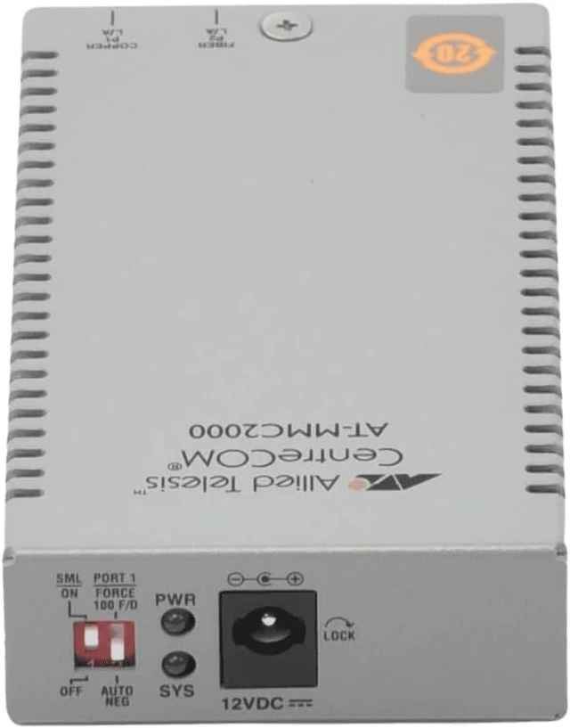Alt view image 6 of 7 - Allied Telesis - AT-MMC200/ST-960 - Allied Telesis MMC200/ST Transceiver/Media Converter - 1 x Network (RJ-45) - 1 x ST Ports - Multi-mode - Fast Ethernet - 10/100Base-TX, 100Base-FX - Wall Mountable,