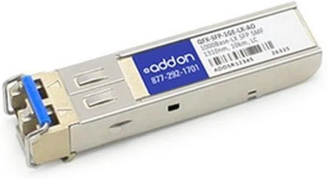 Main image of Addon-Networking LC Single Mode SFP Mini-GBIC Transceiver Module (QFX-SFP-1GE-LX-AO)