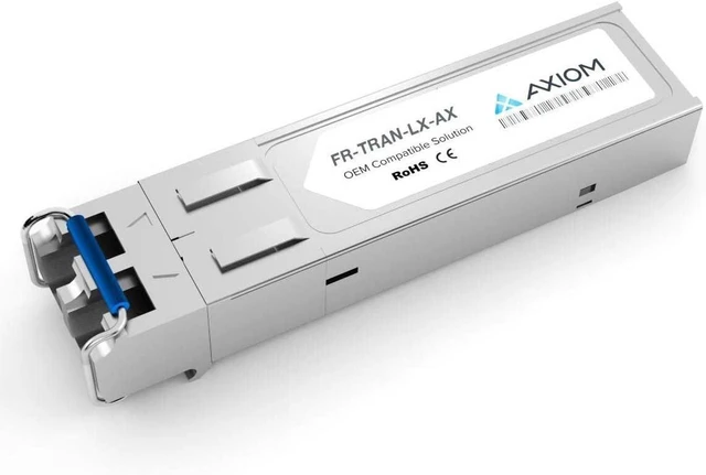 Main image of Axiom FR-TRAN-ZX-AX SFP (Mini-Gbic) Transceiver Module (Equivalent to: Fortinet FR-Tran-Zx) - GigE - 1000Base-Zx - LC Single-Mode - Up to 62.2 Miles - 1550 Nm