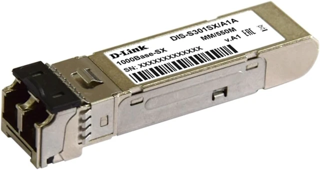 Alt view image 2 of 4 - D-Link 1-Port Mini-GBIC SFP to 1000BaseSX Multi-Mode 550M Fiber Transceiver - (DIS-S301SX)