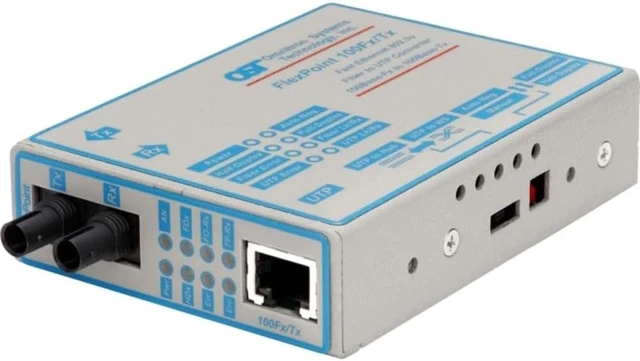 Alt view image 2 of 2 - Omnitron Systems 4333-1 100Mbps Ethernet 100Base-FX Wired Transceiver