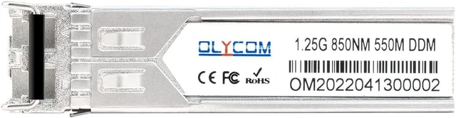 Alt view image 2 of 5 - 1.25G SFP 1000Base-SX 850nm Industrial MMF Multimode up to 550m Duplex LC DDM for Outdoor Use (10Pack)