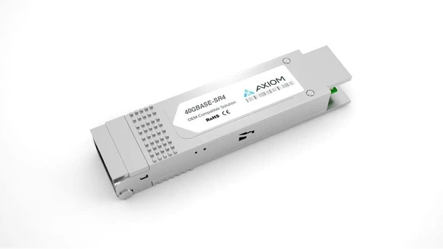 Main image of Axiom E40G-QSFP-SR4-INT-AX QSFP+ transceiver Module (Equivalent to: Ruckus E40G-QSFP-SR4-INT) - 40 Gigabit LAN - 40GBASE-SR4 - MPO Multi-Mode - up to 492 ft - 850 nm