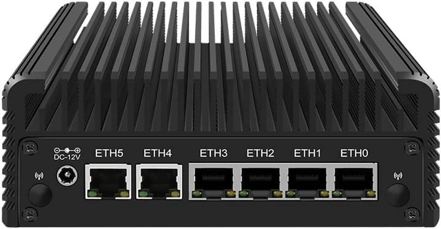 Main image of Micro Firewall Appliance/Fanless Mini PC Core i5-8250U with 6 *I226 2.5G LAN,NO RAM NO SSD,Wifi/Bluetooth/5G , 2*DDR3L M.2 NVMe 2280 PCle3.0 × 4,Desktop Computer 4K Triple Display support Home Office