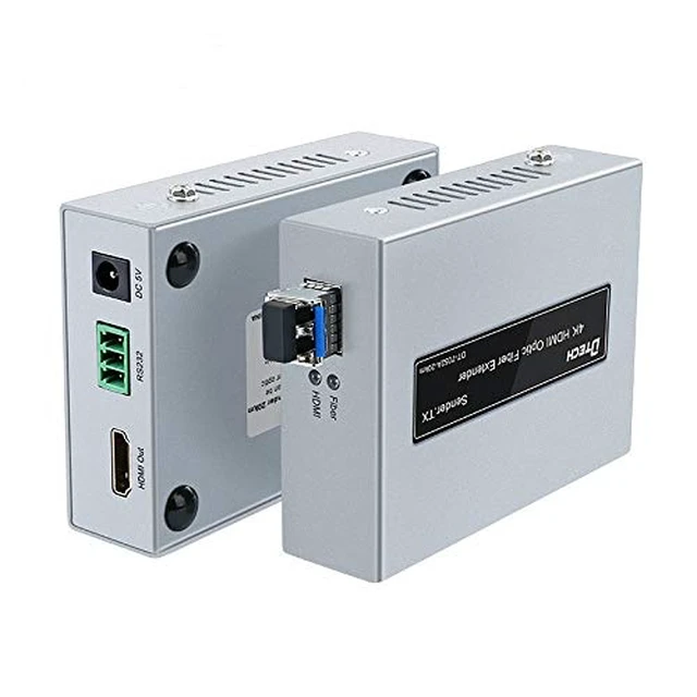 Alt view image 3 of 5 - DTECH 4K HDMI Fiber Optic Extender 300m 10km 20km 40km IR RS232 HDMI Fiber transceiver (0.3km)