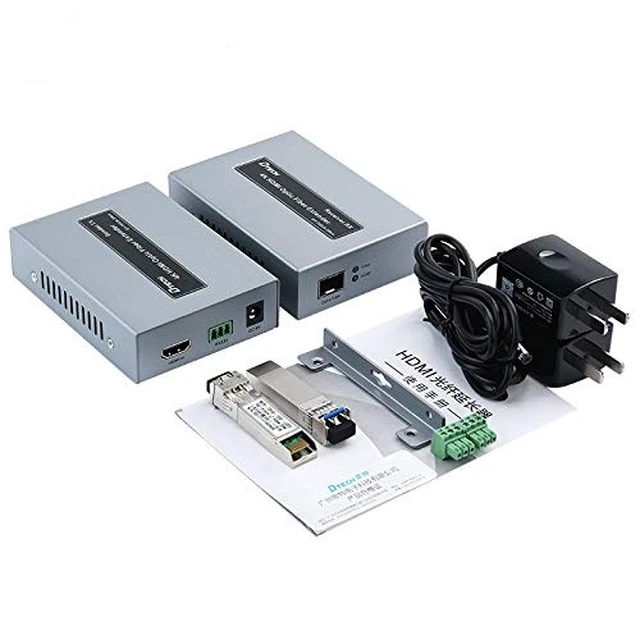 Alt view image 5 of 5 - DTECH 4K HDMI Fiber Optic Extender 300m 10km 20km 40km IR RS232 HDMI Fiber transceiver (0.3km)