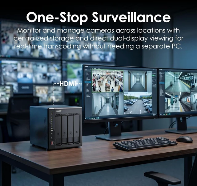 Alt view image 5 of 7 - QNAP TS-453E-8G-US 4 Bay Desktop NAS