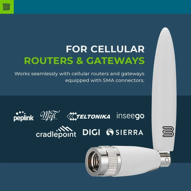 Alt view image 6 of 7 - Bolton Dart 5G/4G Omni Monopole Antenna, 600 MHz6 GHz, 2-Pack