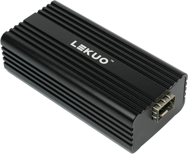 Alt view image 3 of 6 - USB 4.0 Type-C to 10 Gigabit SFP+ Port Fiber Ethernet Network Adapter USB-C to 10GbE for USB4/Thunderbolt 3/4/5, Aluminum Housing, Bus Powered, Backward Compatible with Multi Gigabit Networks